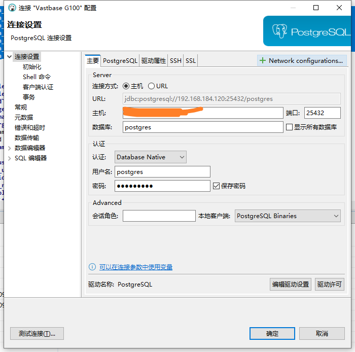 Vastbase_G100_dbeaver